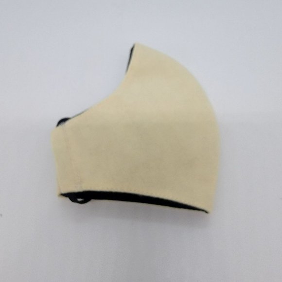 New Face cover ear loop Cream Mask Women's Embroidered handmade garden flowers - Picture 5 of 6